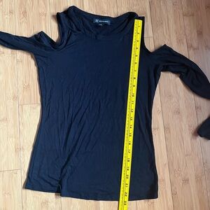 INC Black Cold Shoulder Top